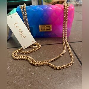 Le Miel Vibrant Quilted Crossbody Bag NWT!